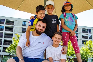 Eine Gruppe Kinder der Pipistrello-Ferienwoche